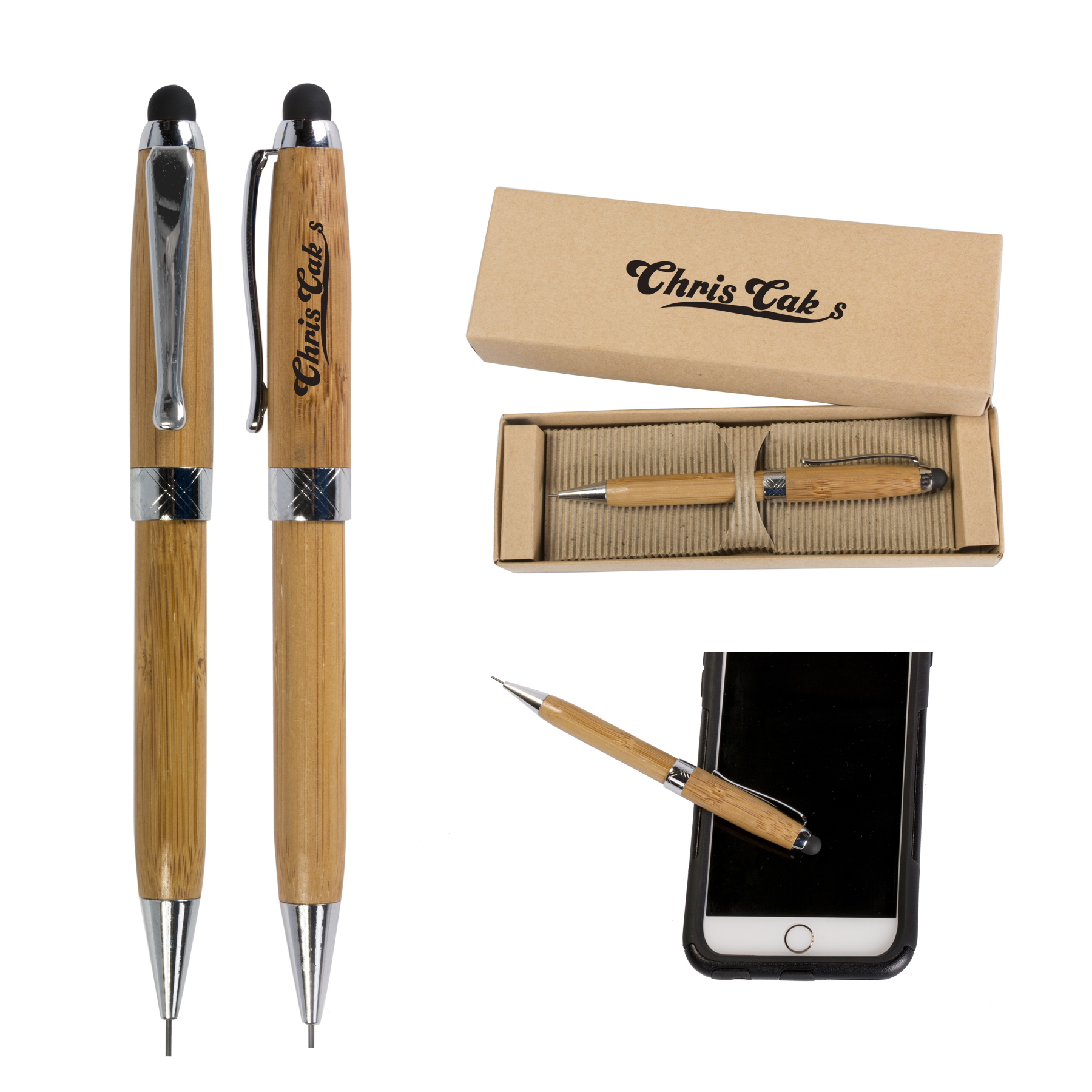 Bamboo Stylus Pencil with Deluxe Recyclable Paper Box 4