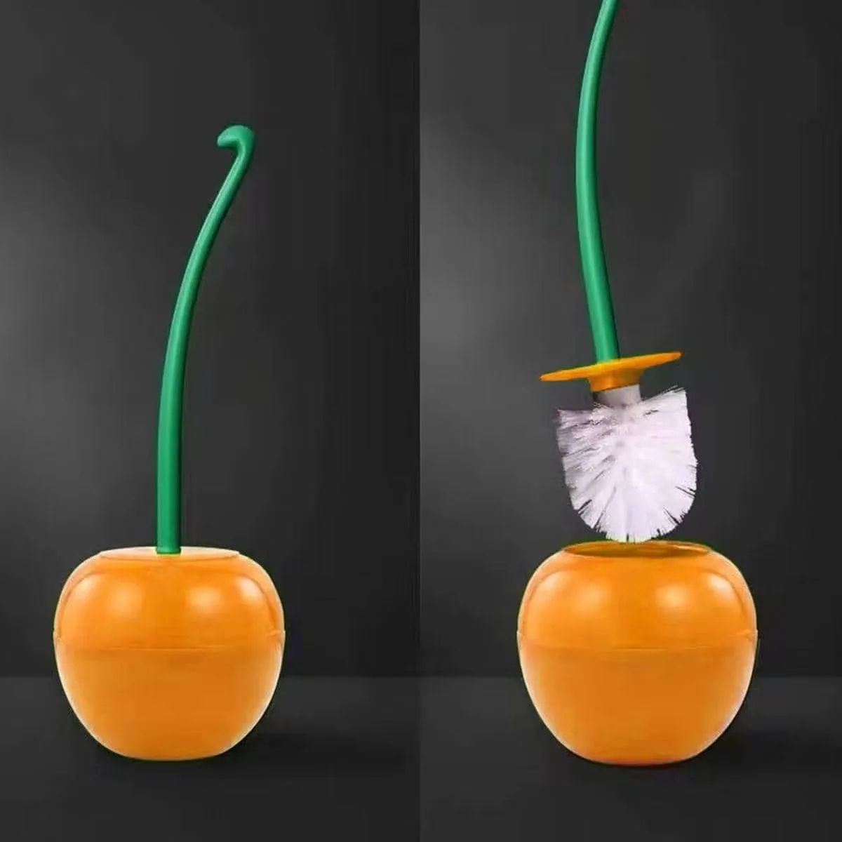 Cherry Toilet Brush Set with Long Handle 3