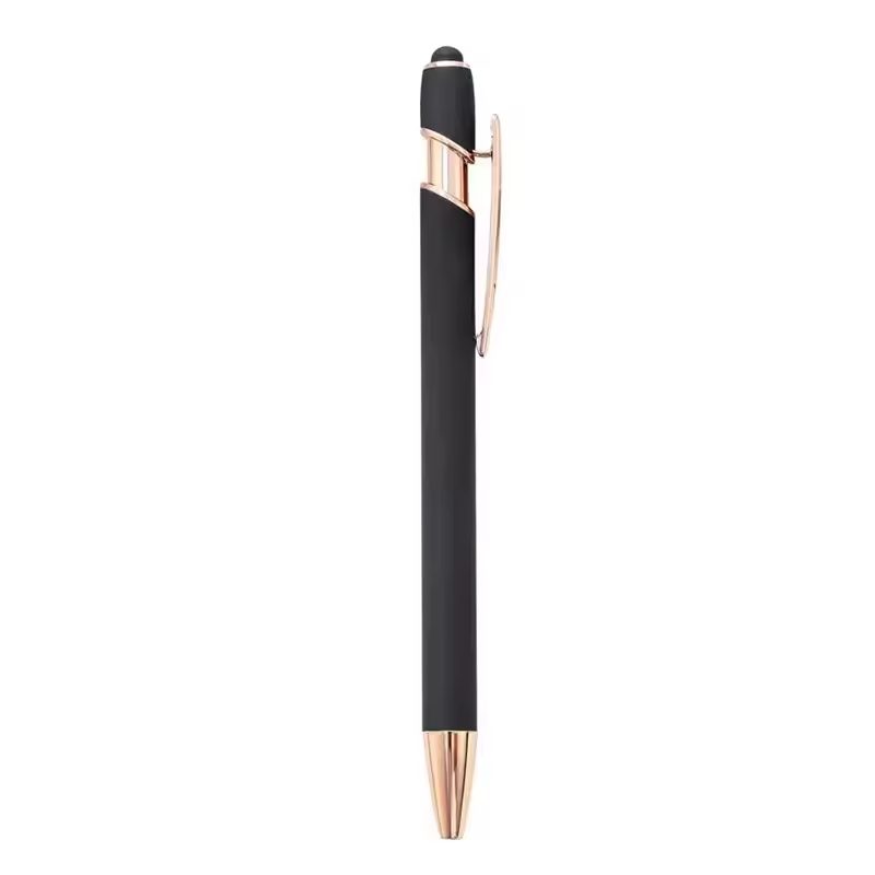 Rita Soft Touch Rubber Ballpoint pen with Stylus 1