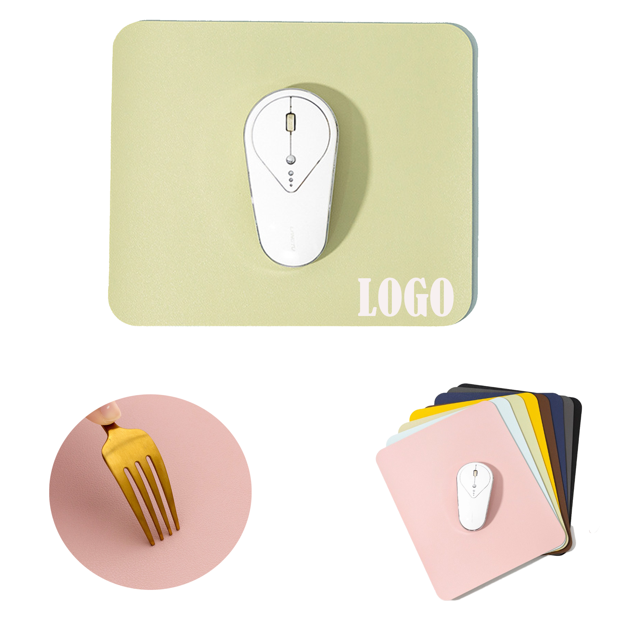 Silent Glide Leather Desk Mouse Mat MOQ50 2