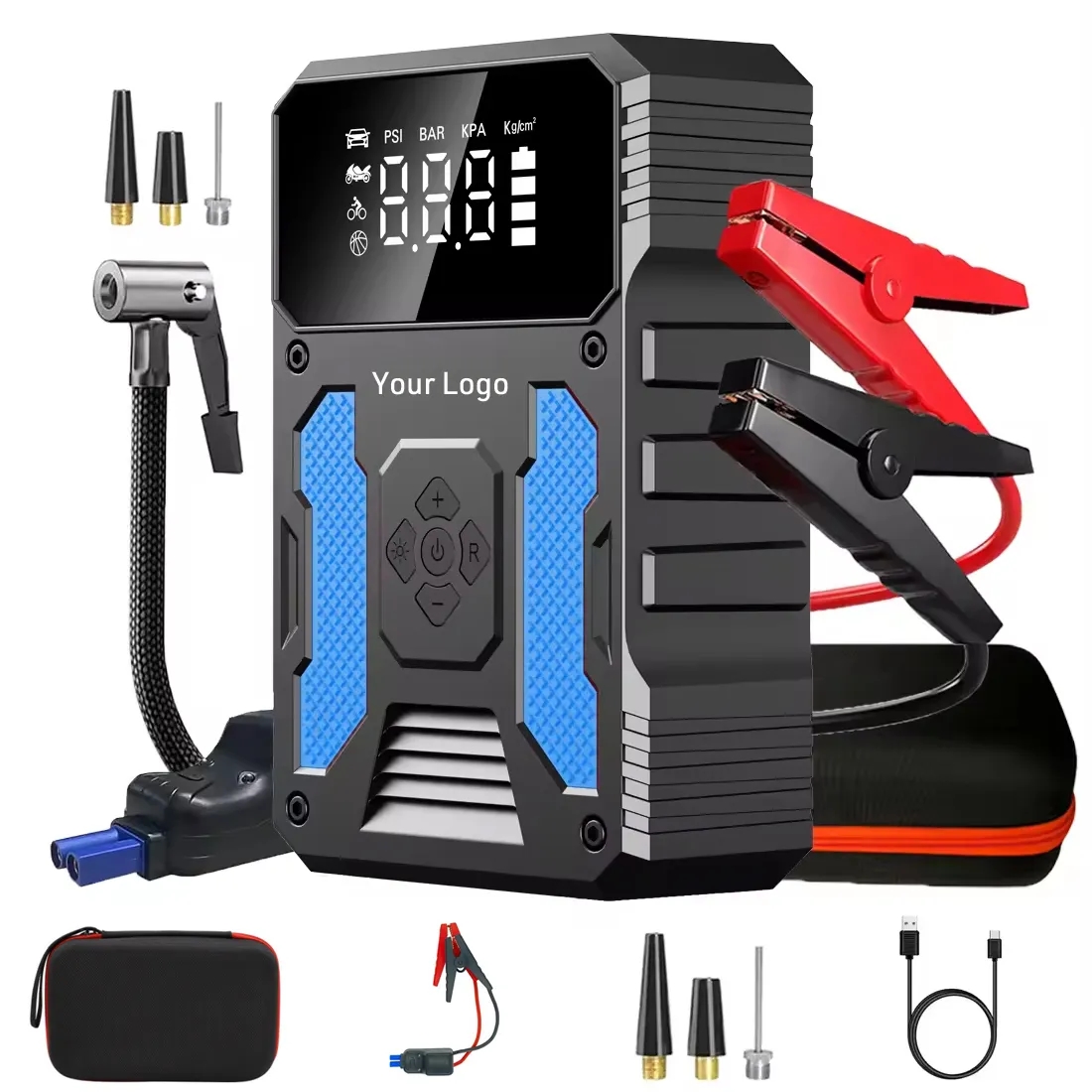 12V Car Jump Starter Power Bank With Air Pump 4