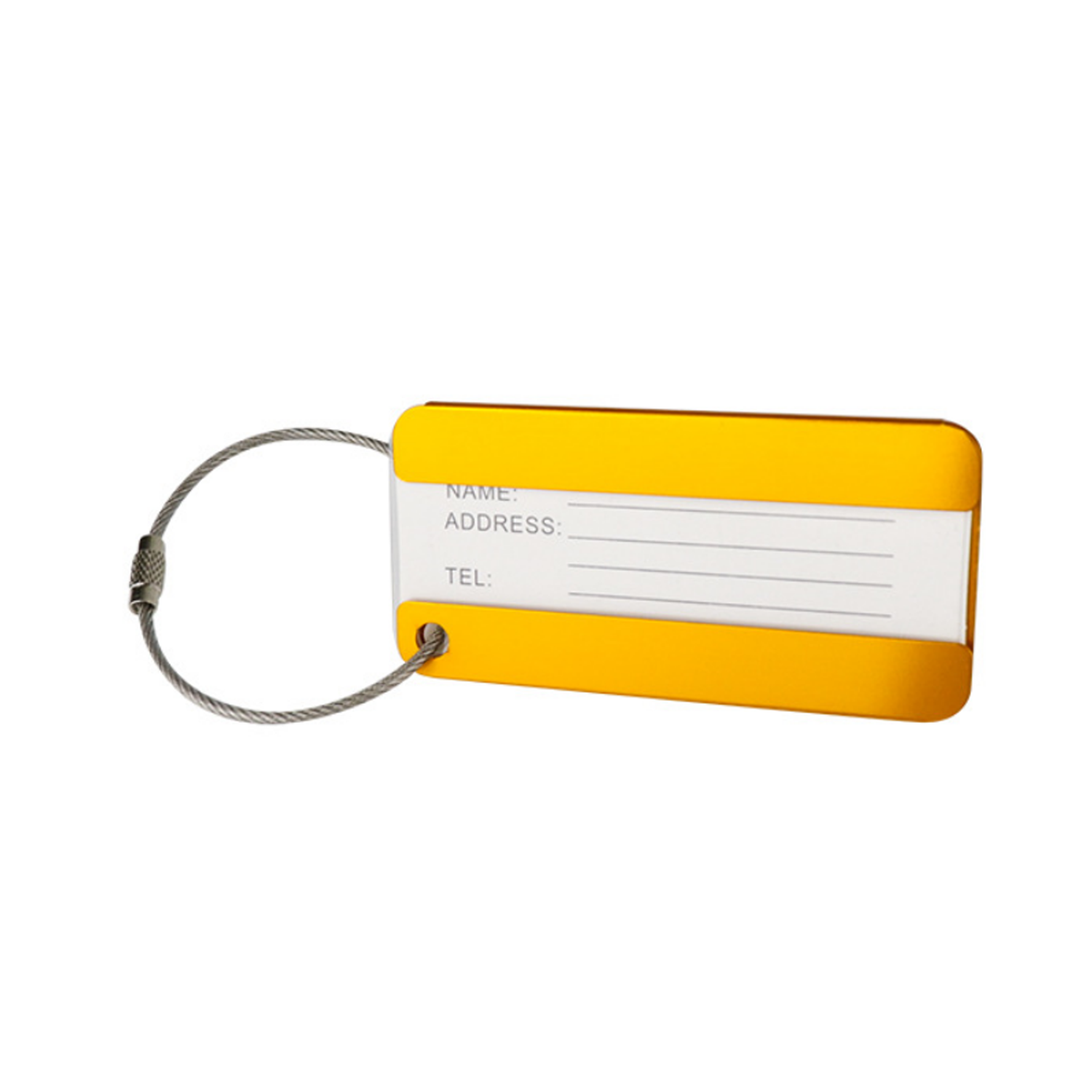 Square Aluminum Alloy Travel Luggage Tag 4