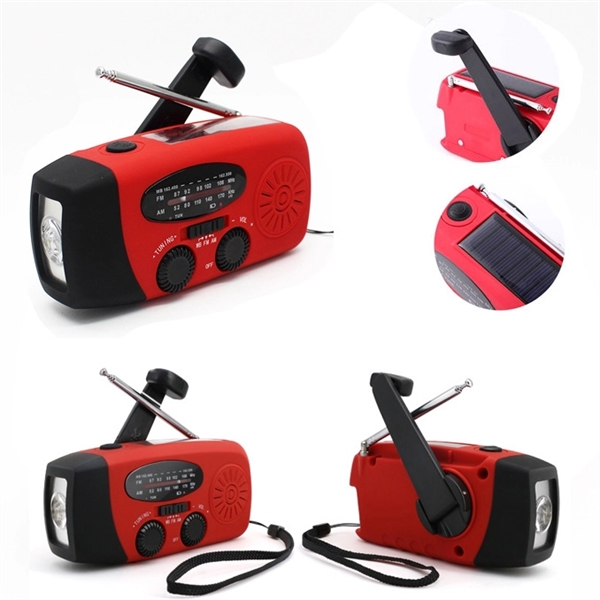 Solar Hand Crank Charging Emergency SOS Dynamo Radio