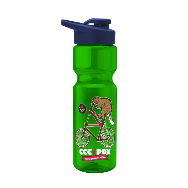 Blazer 28oz Transparent Bike Bottle w/Drink-thru Lid 321