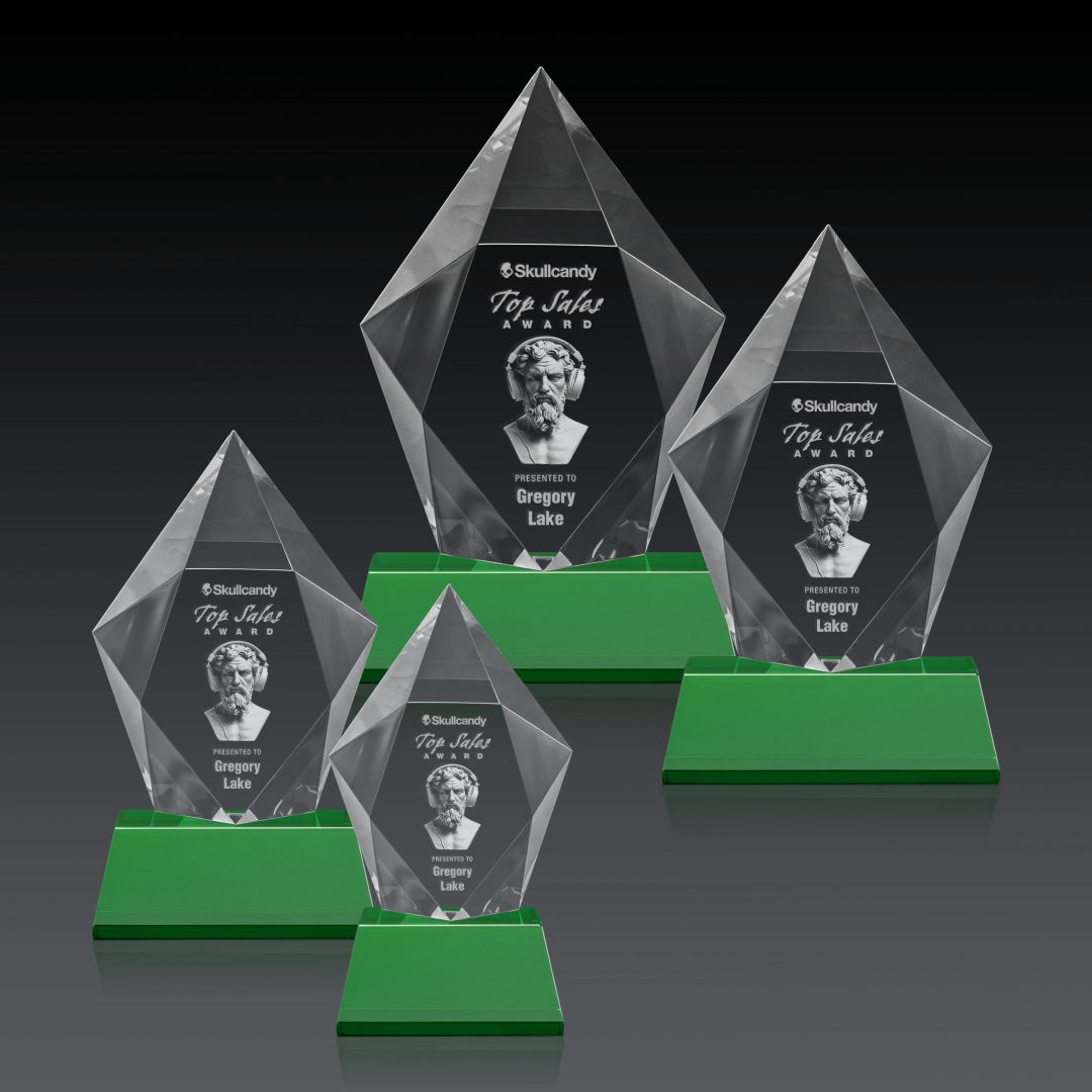 Devron 3D Award on Base - Green