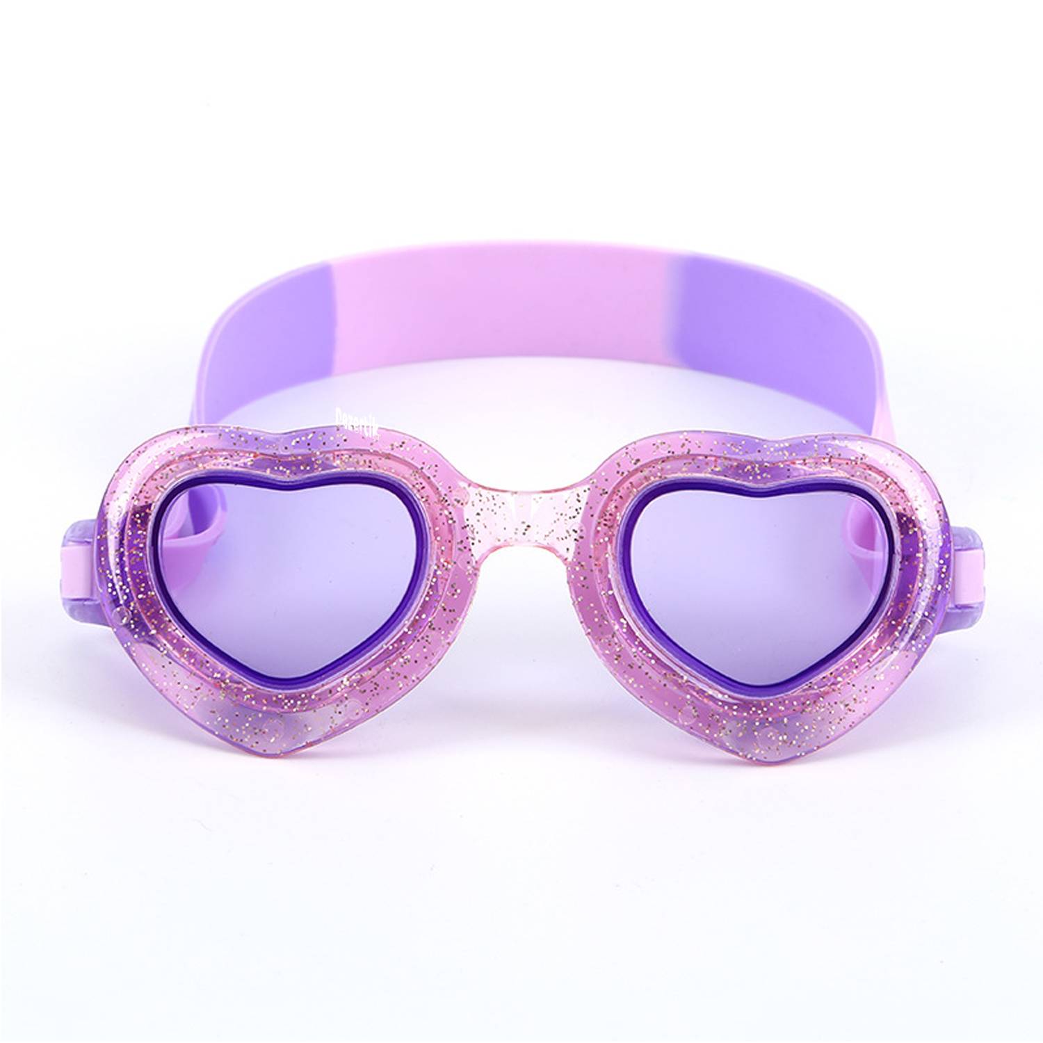 Adjustable Donut Heart-Shaped Silicone Swim Goggles for Kids 6