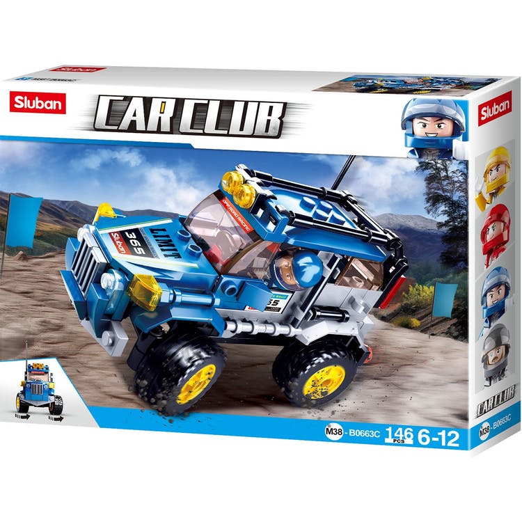 Off-Road Truck Building Brick Kits - Blue 146 Pieces Ages 6+