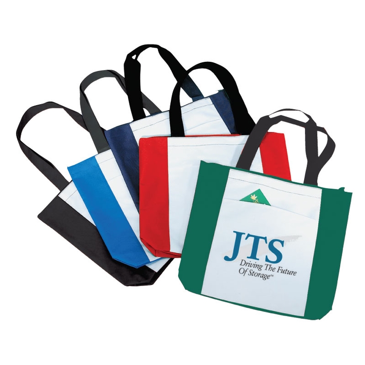 600D Polyester Tote Bag w/Zipper 2