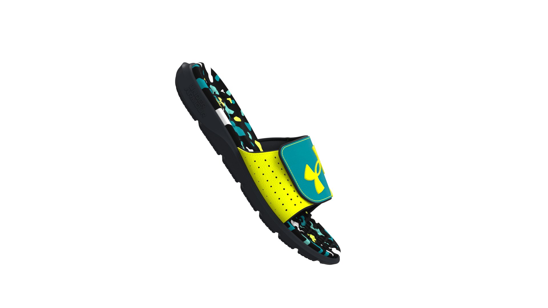 UA Ignite Pro Graphic Footbed Boys' Slides 7