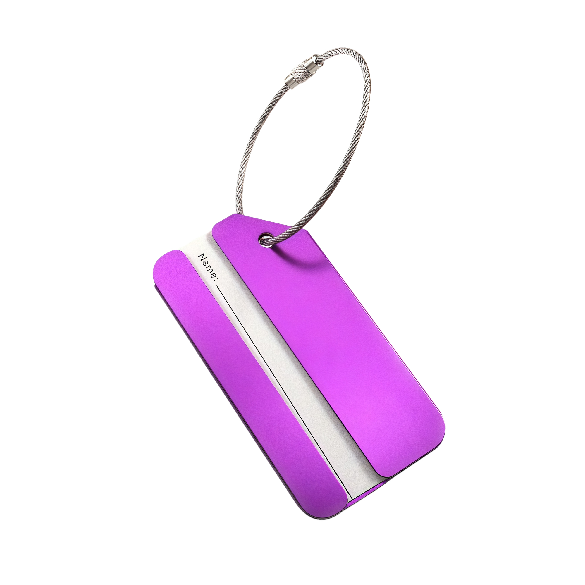 Durable Aluminum Luggage Tag for Travel - Lightweight 6