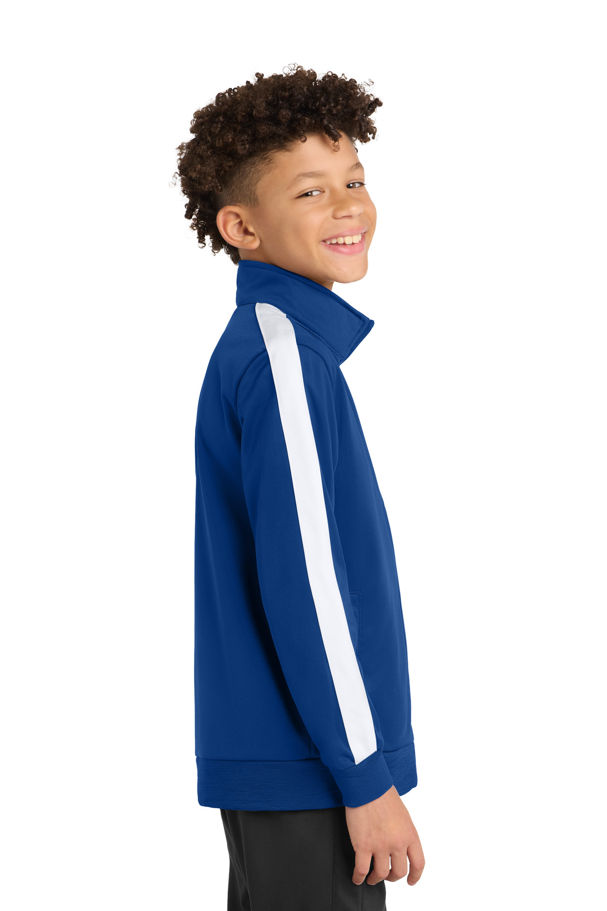 Sport-Tek Youth Tricot Sleeve Stripe Track Jacket. YST94 12