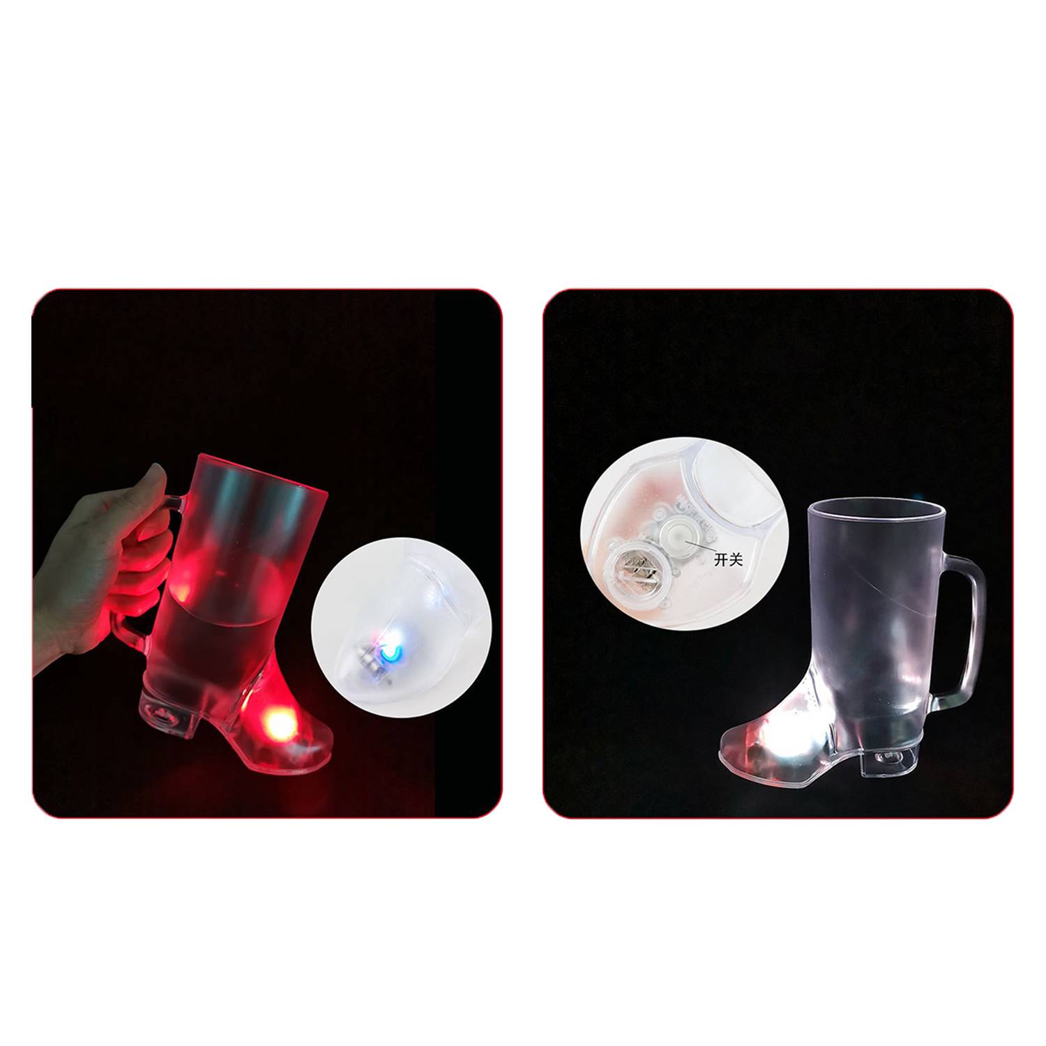 15Oz Plastic Light-Up Cowboy Boot Mug 5