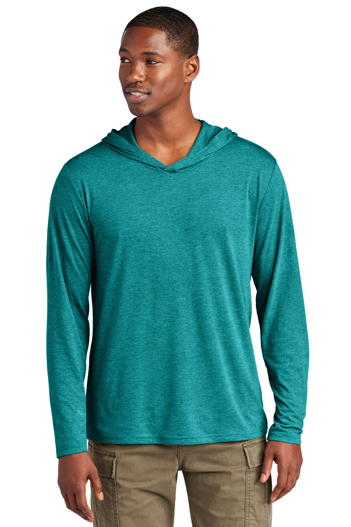 District Perfect Tri Long Sleeve Hoodie. DM139, custom hoodie or sweatshirt with logo imprint 59