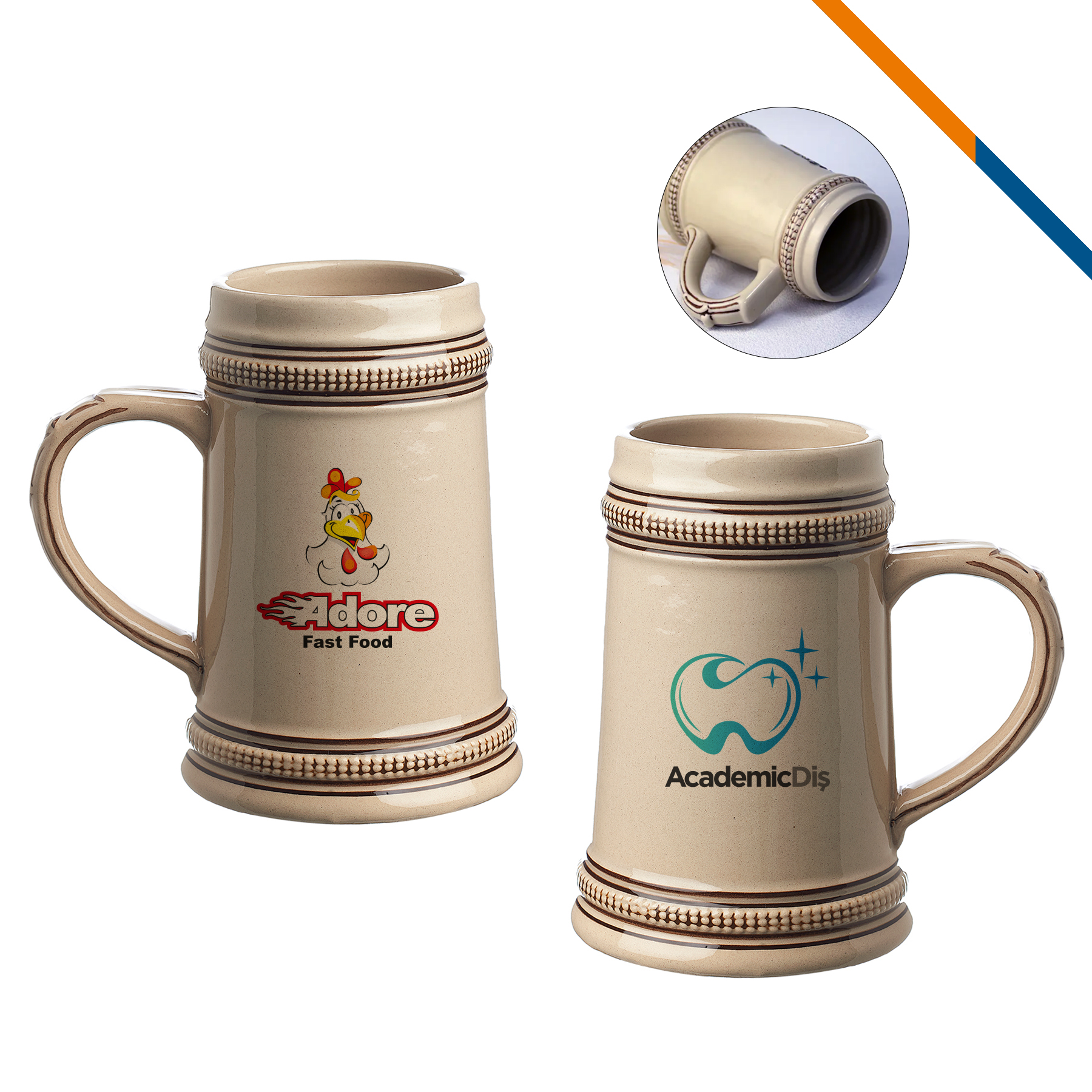 Gloria Ceramic Beer Stein - 18.5 OZ. 2