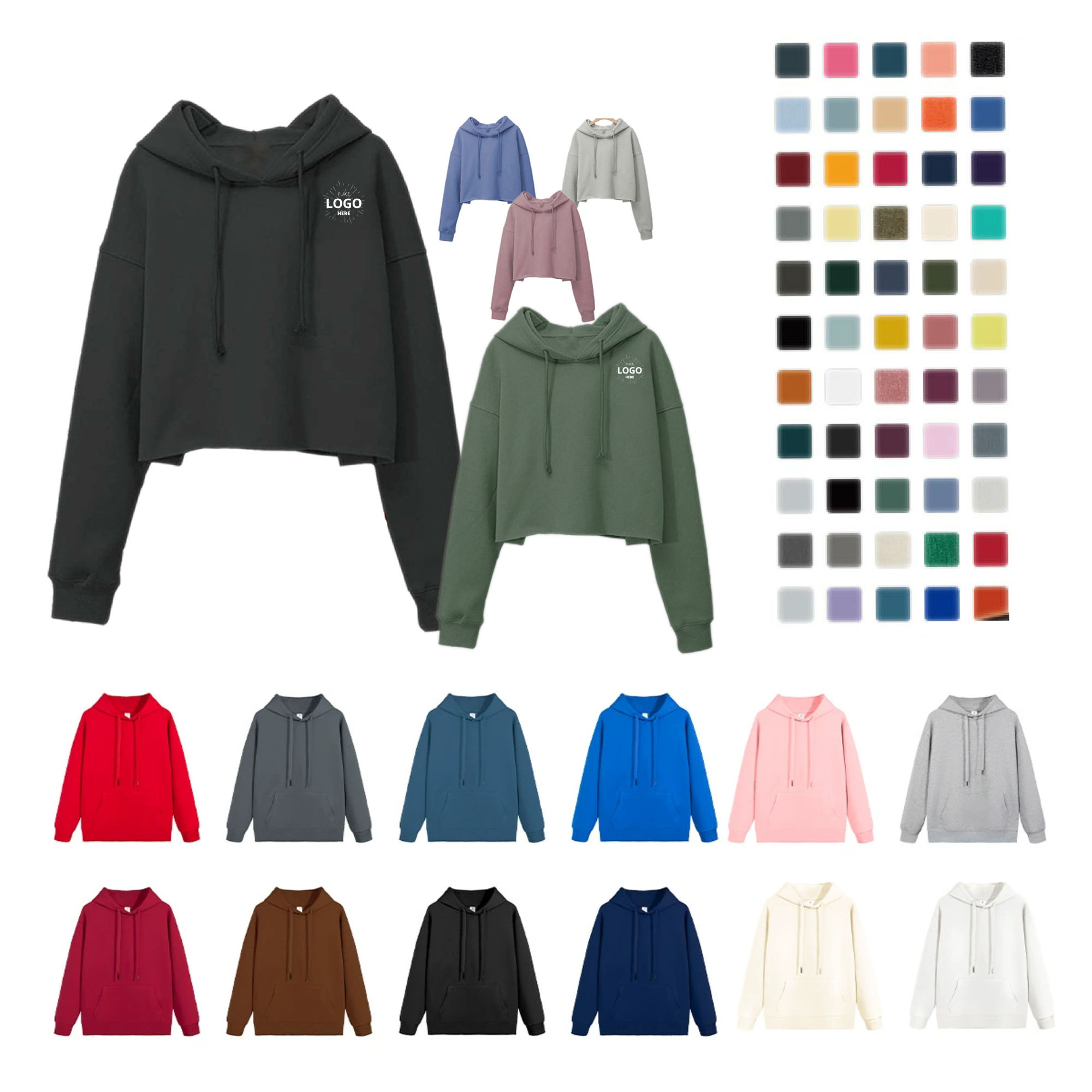 Sweatshirt Hoodie, custom hoodie or sweatshirt with logo imprint 2