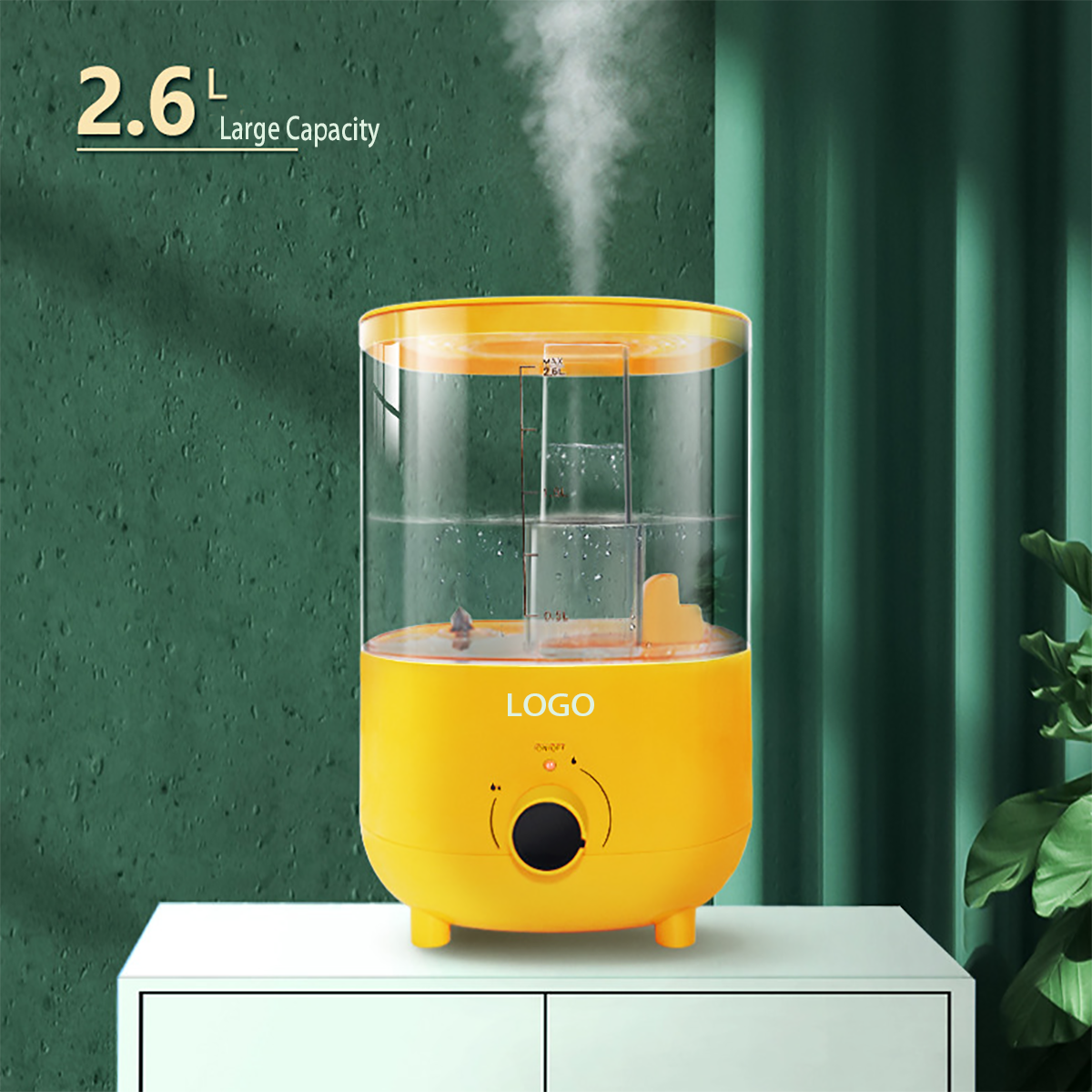 2.6L Desk Mist Humidifier Diffuser For Office & Home 1