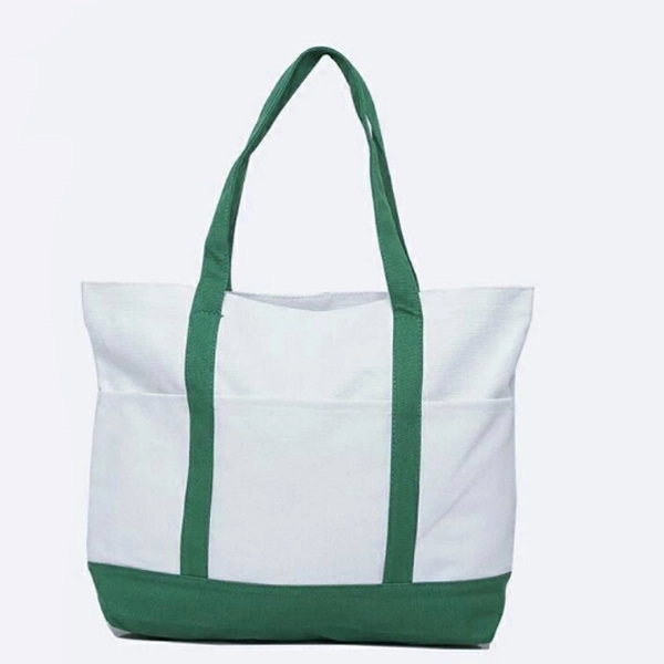 Canvas 2 Tone Boat Tote Bag, custom tote bag with logo imprint 4