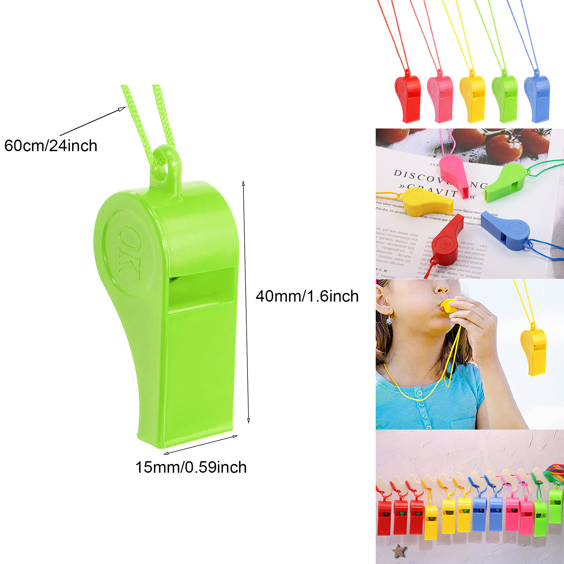 Sport Whistles with Lanyard 2