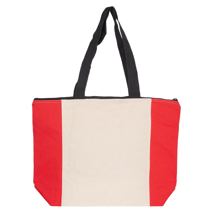 Colouring Calico Zip Shopper, custom tote bag with logo imprint 6