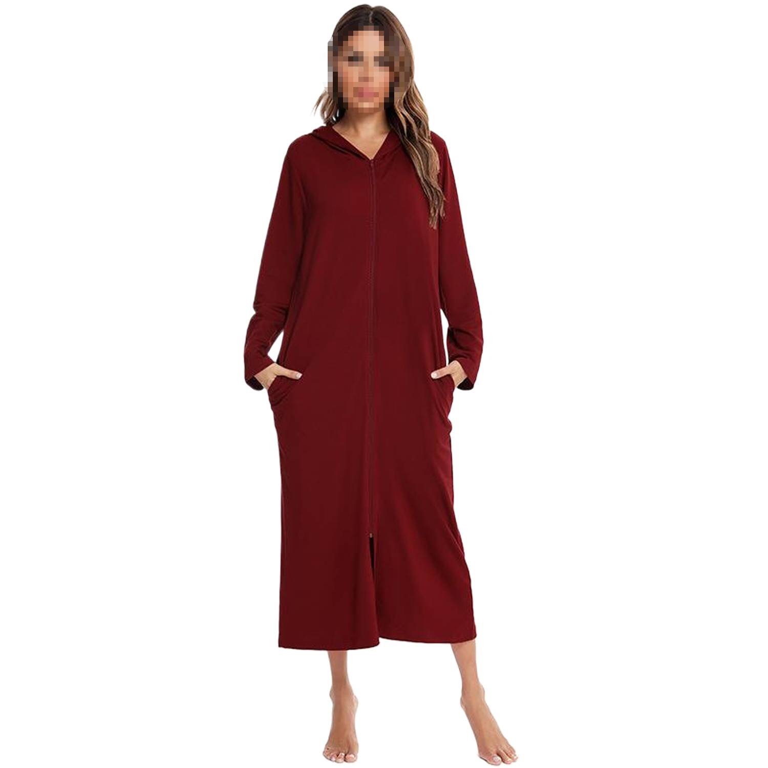 All-Season Long Zippered Housecoat Nightgown 13
