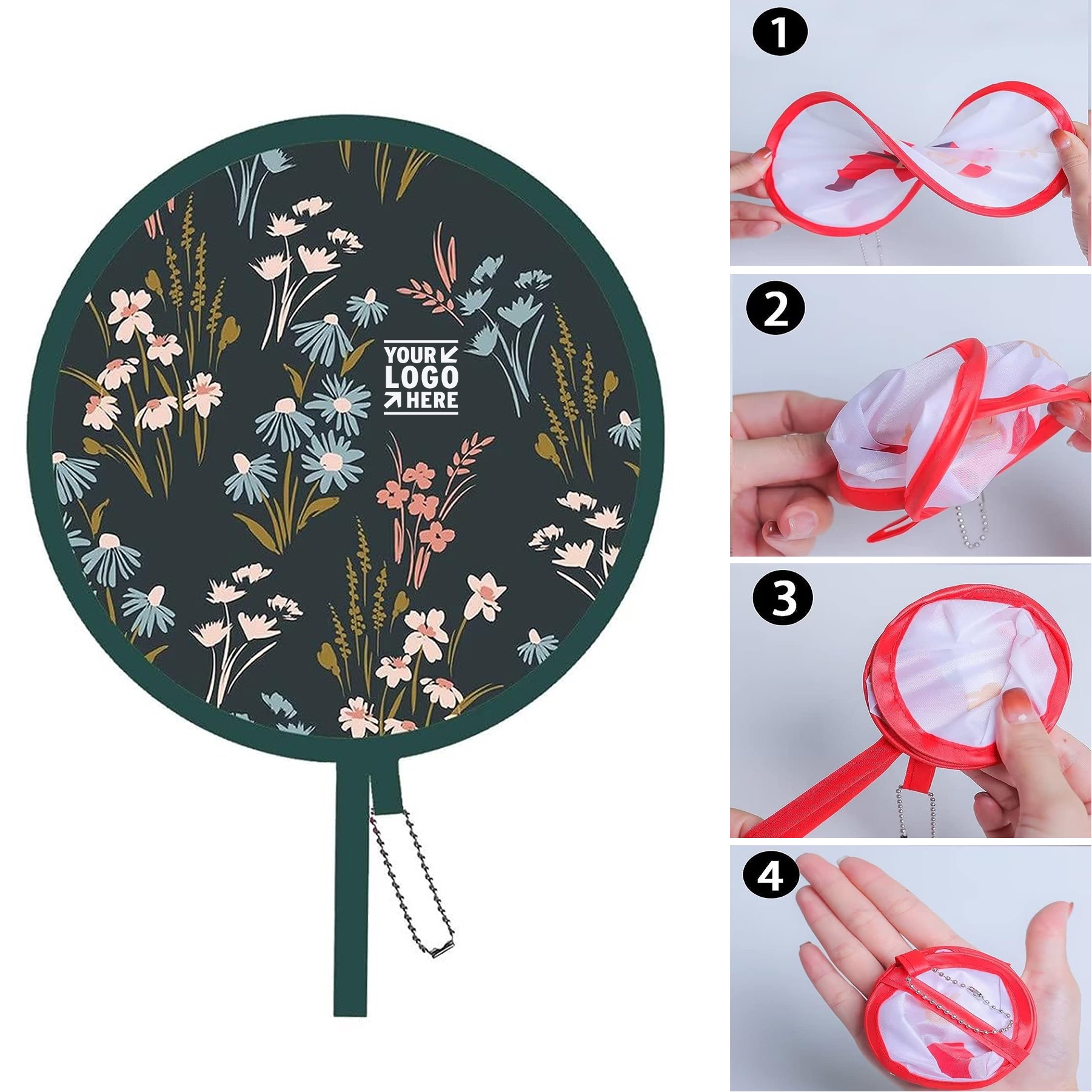 4 PCS 4 Styles Foldable Cooling Fans 2