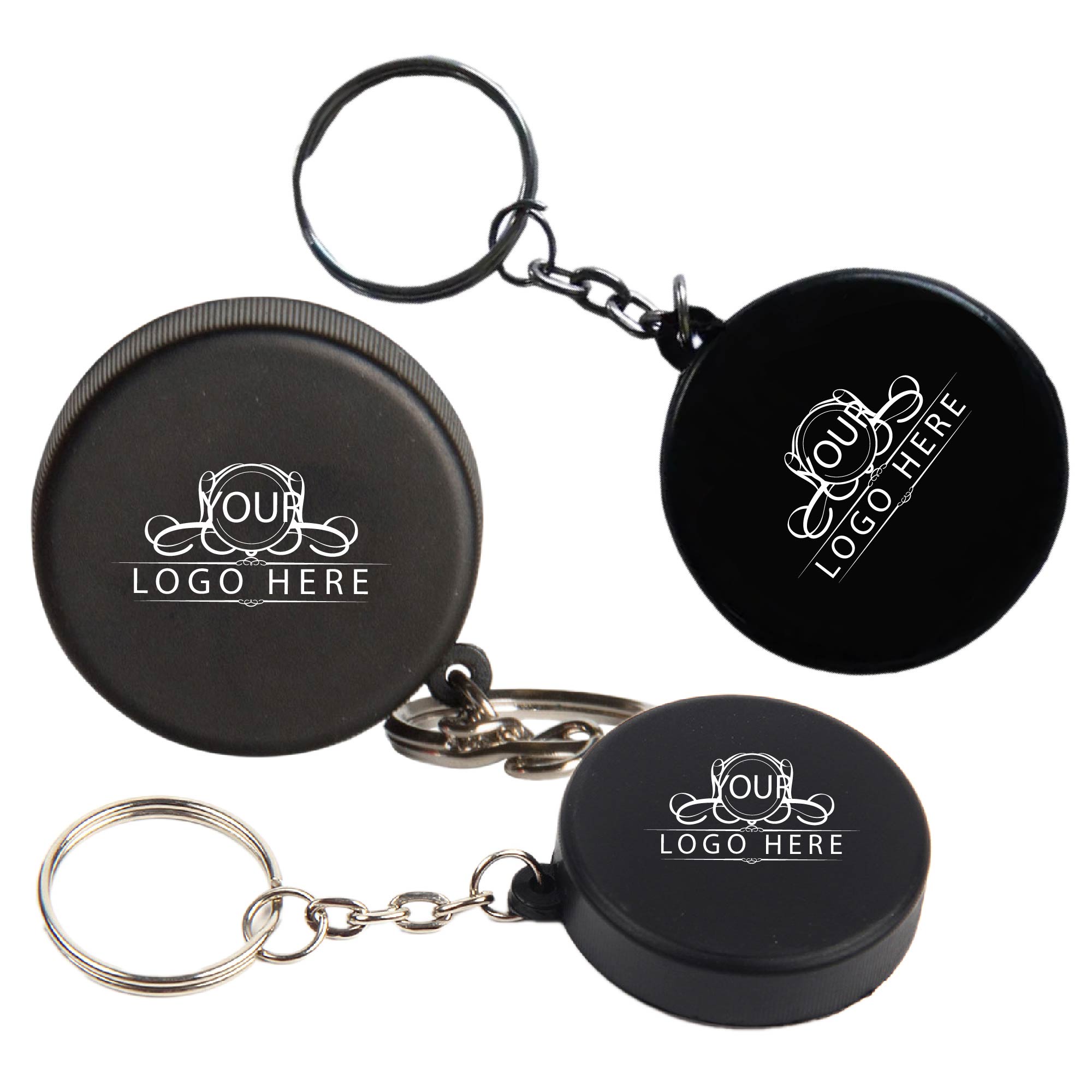 Stress Reliever Mini Hockey Puck Key Tag 2