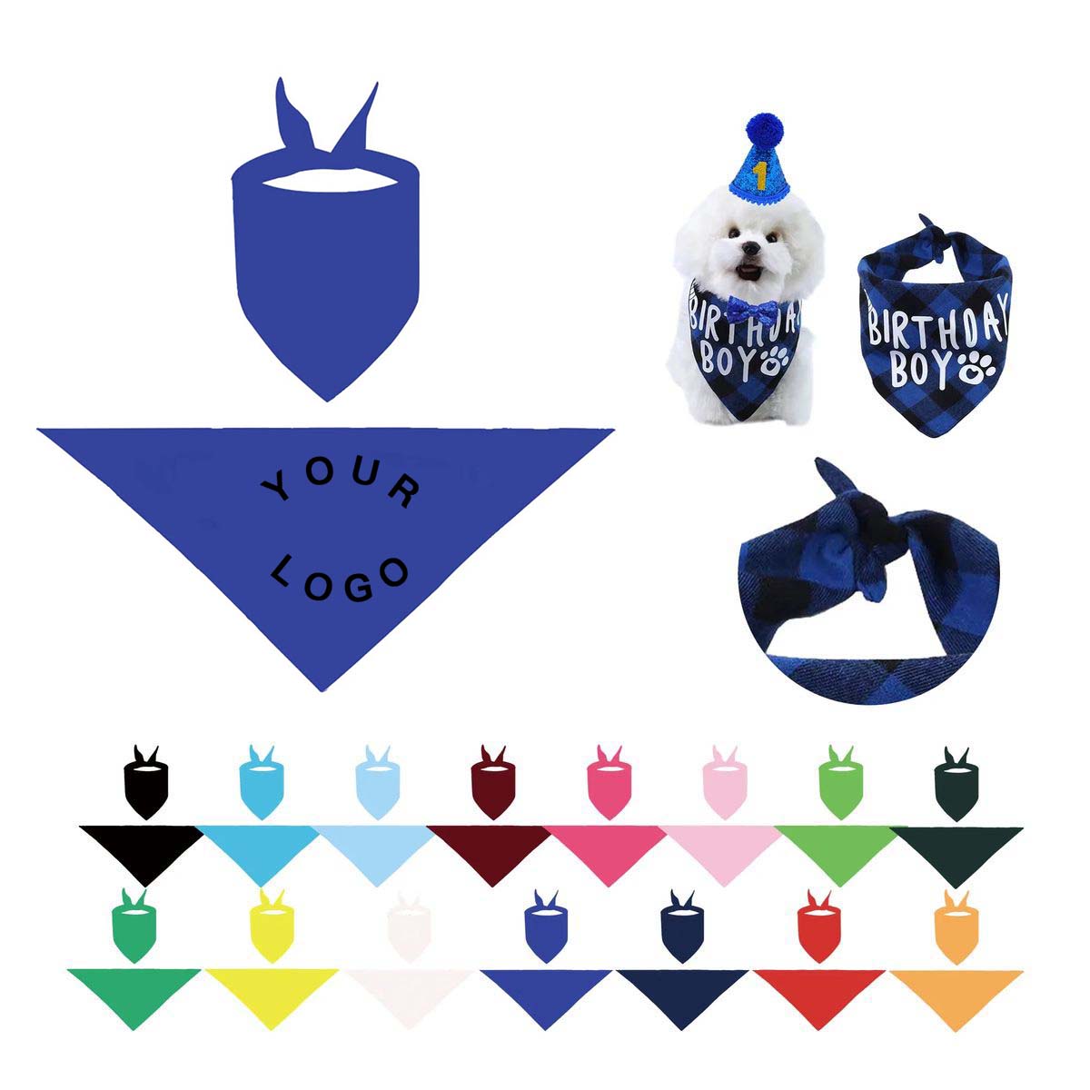 Adjustable Dog Bandana in Triangular Shape 17
