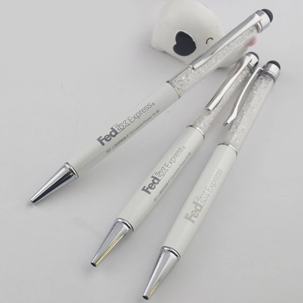 Metallic Crystal Bling Pen with Stylus 2