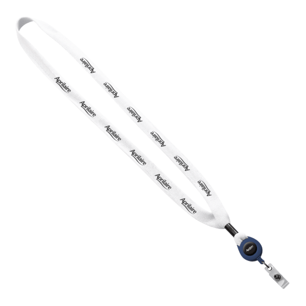 5/8" New Polyester "Shoelace" Lanyard with Retractable Badge Reel 67