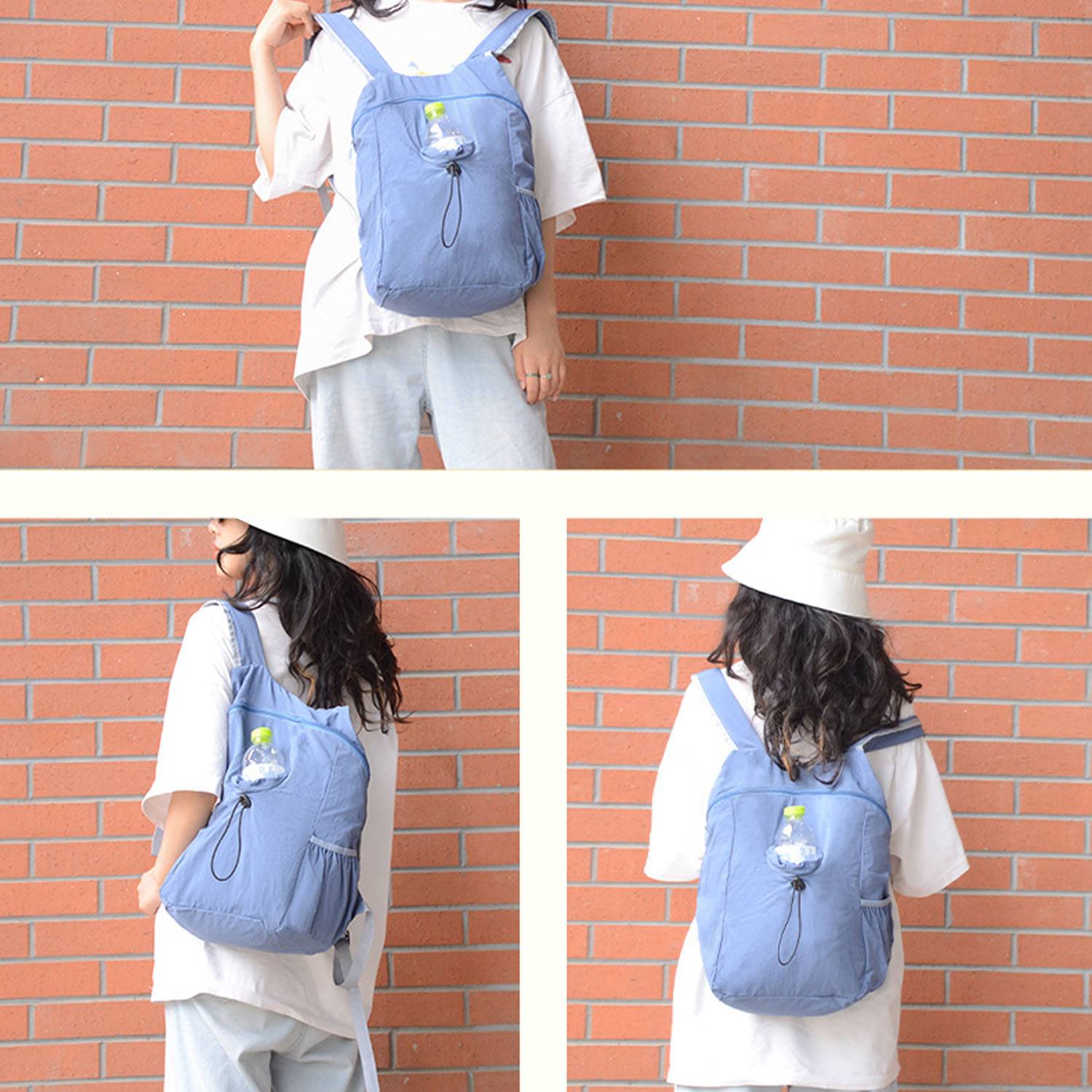 Lightweight Foldable Nylon Backpack w/ Casual Design 10