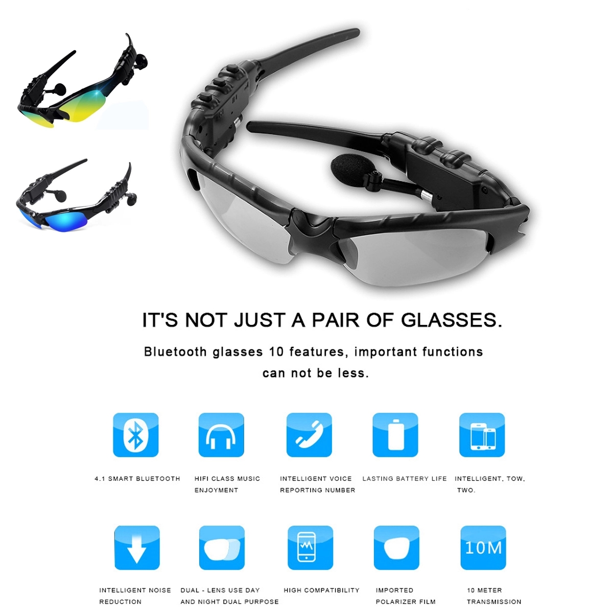 Wireless Sunglasses Anti-ray Stereo Headphones 2
