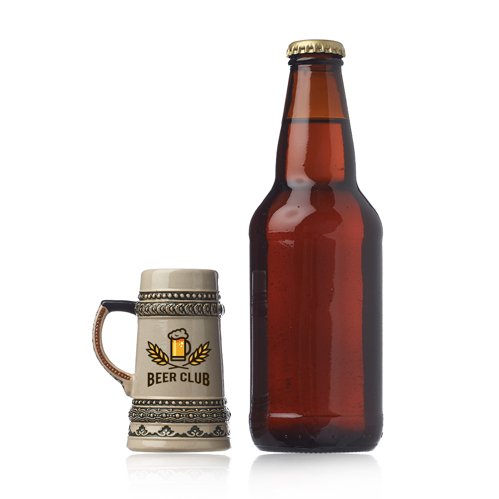 2 oz. Bremen Mini Ceramic Beer Mug Shooter 2