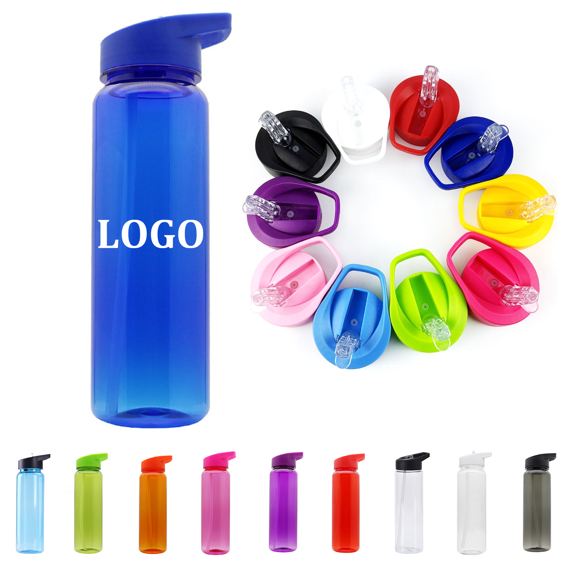 24 Oz. Slim Fit Water Bottle w/Flip Straw Lid 8