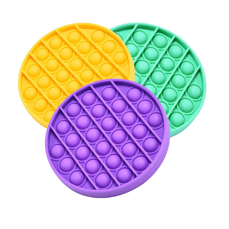 Round Silicone Push Pop Bubble Fidge Toy 4