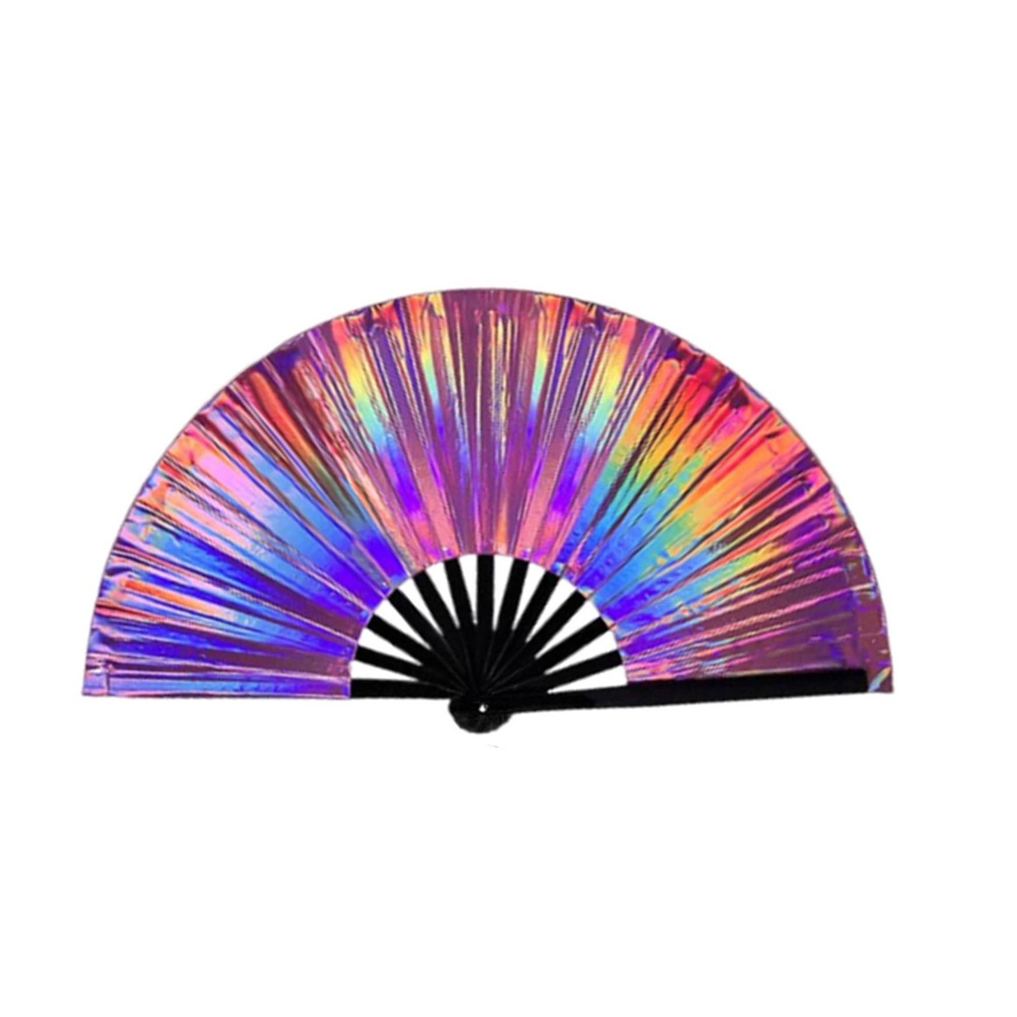 PVC Folding Performance Hand Fan 13" Length 2