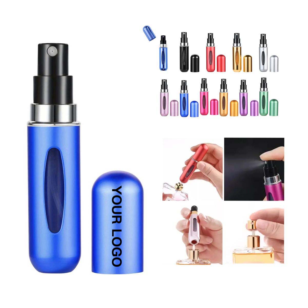 Refillable Perfume Atomizer Bottle with Metal Shell 7