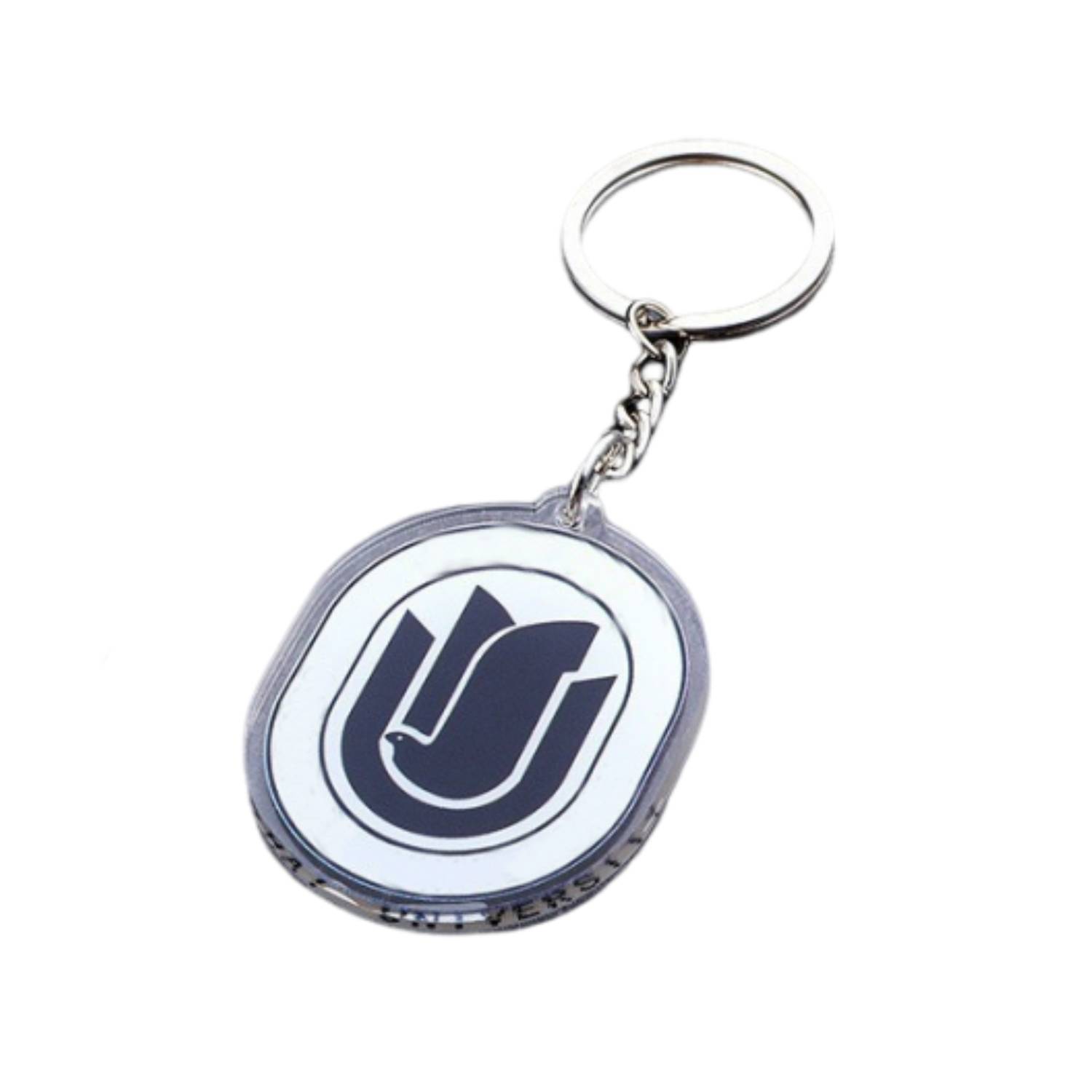 Oval Transparent Acrylic Keychain 1