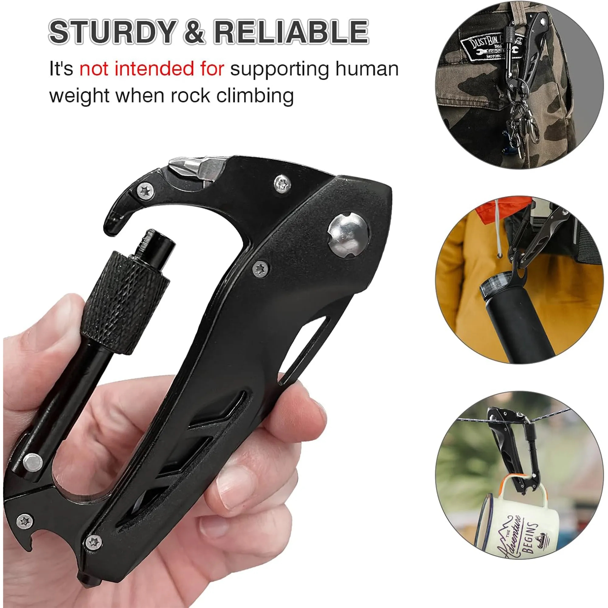 Multitool Carabiner with Pocket Knife 6