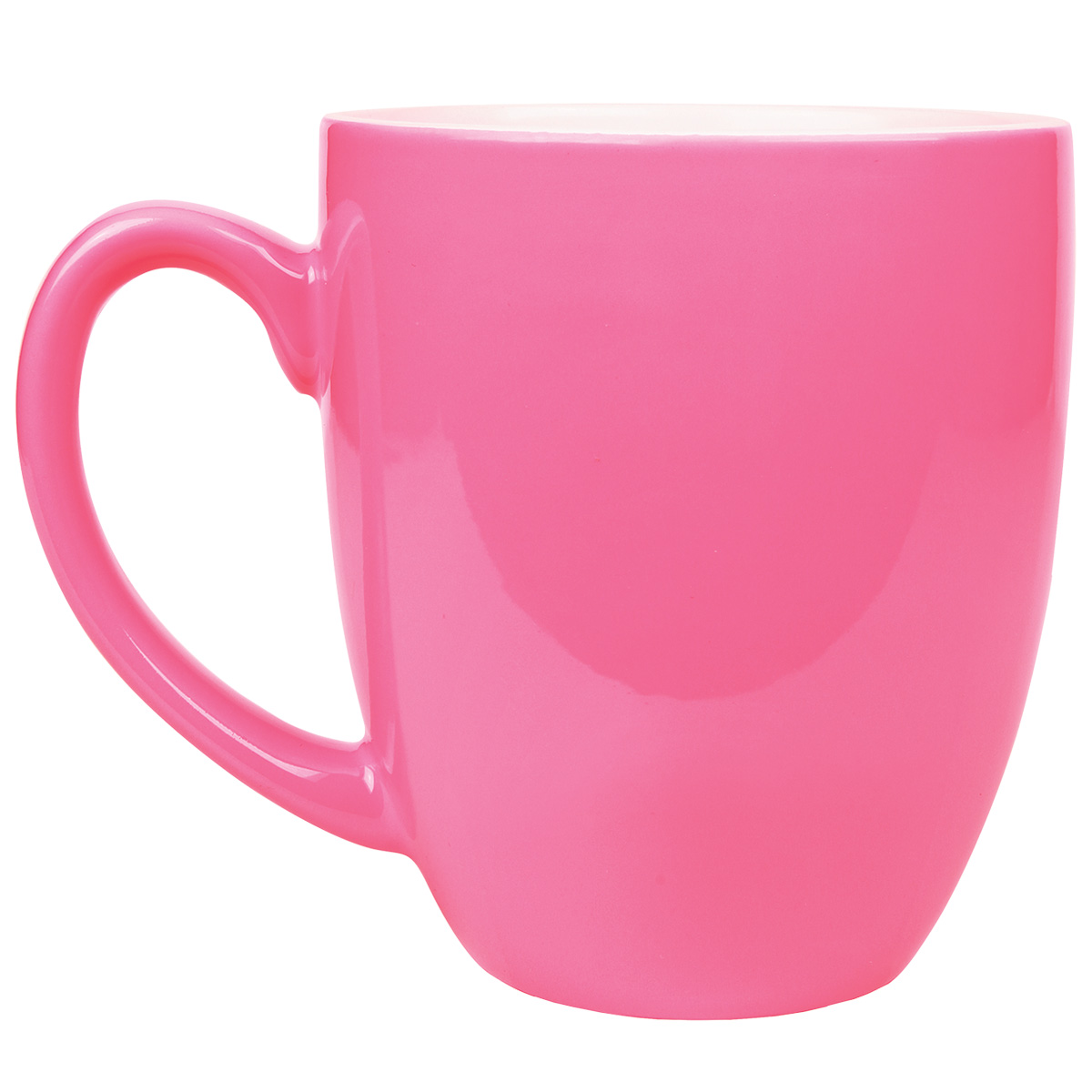 16oz Pink Ceramic Bistro LazerMug 2