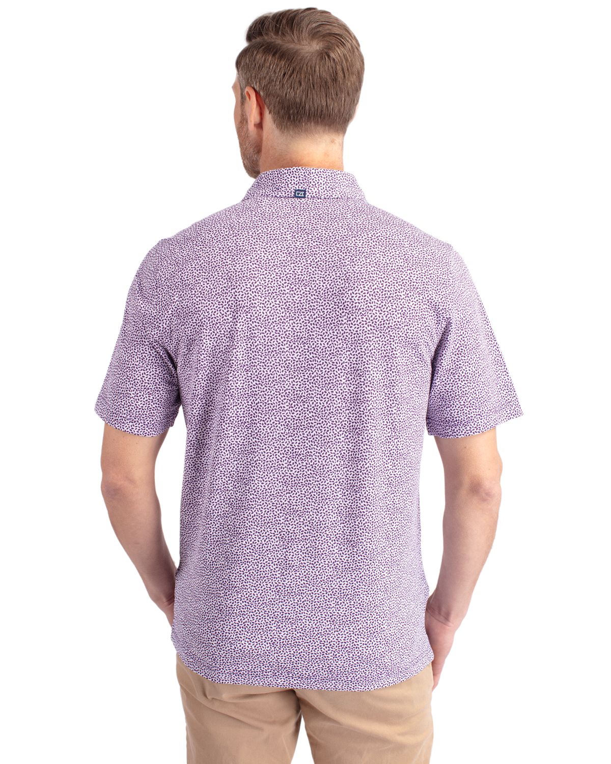 Cutter & Buck Virtue Recycled Botanical Print Featherlight Pique Mens  Polo 33