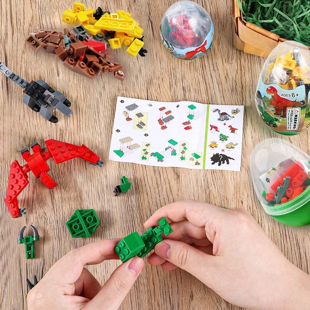 12Pcs Pre Filled Dinosaurs Building Blocks 3