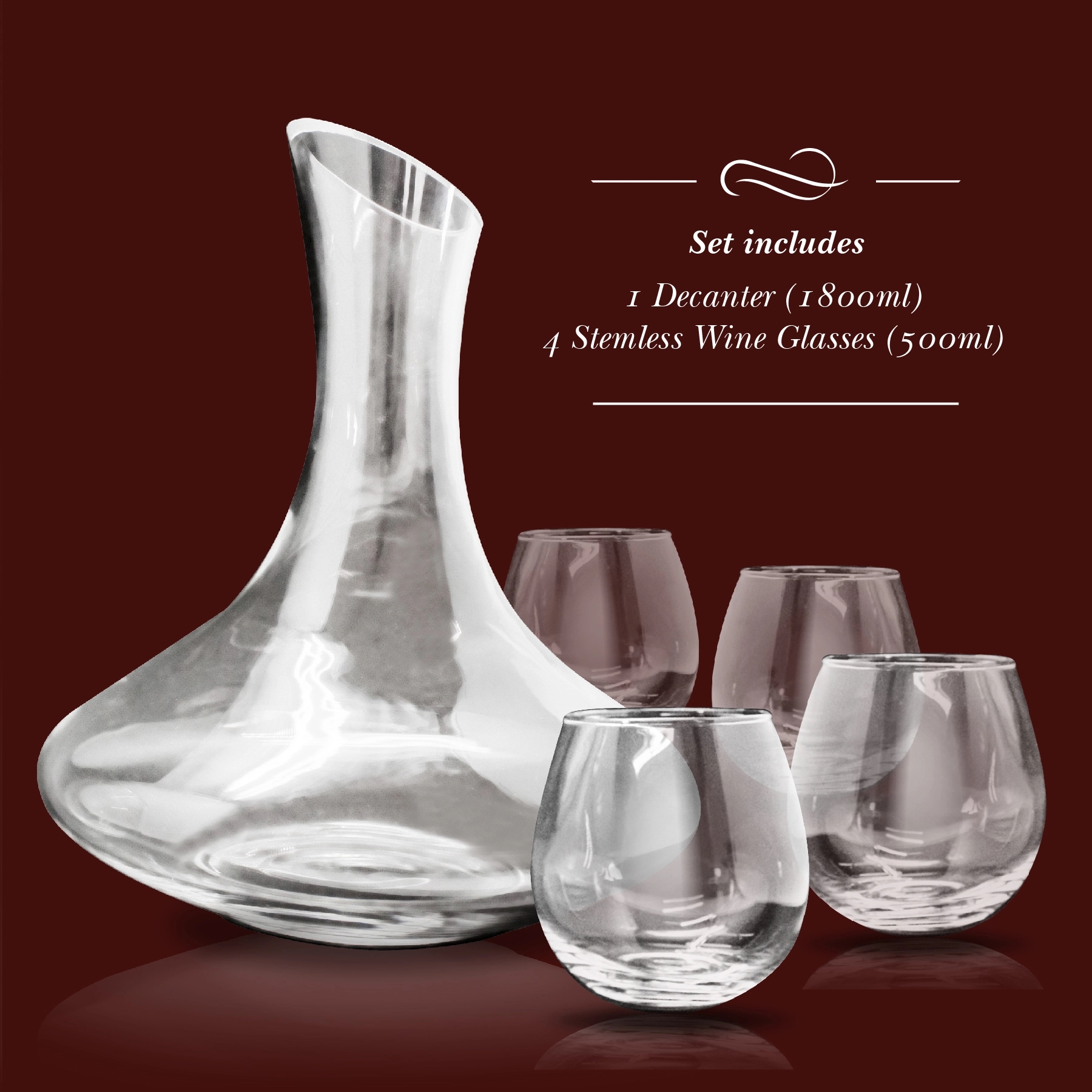 5 Pc Wine Decanter Set, custom bottle opener with logo imprint 3