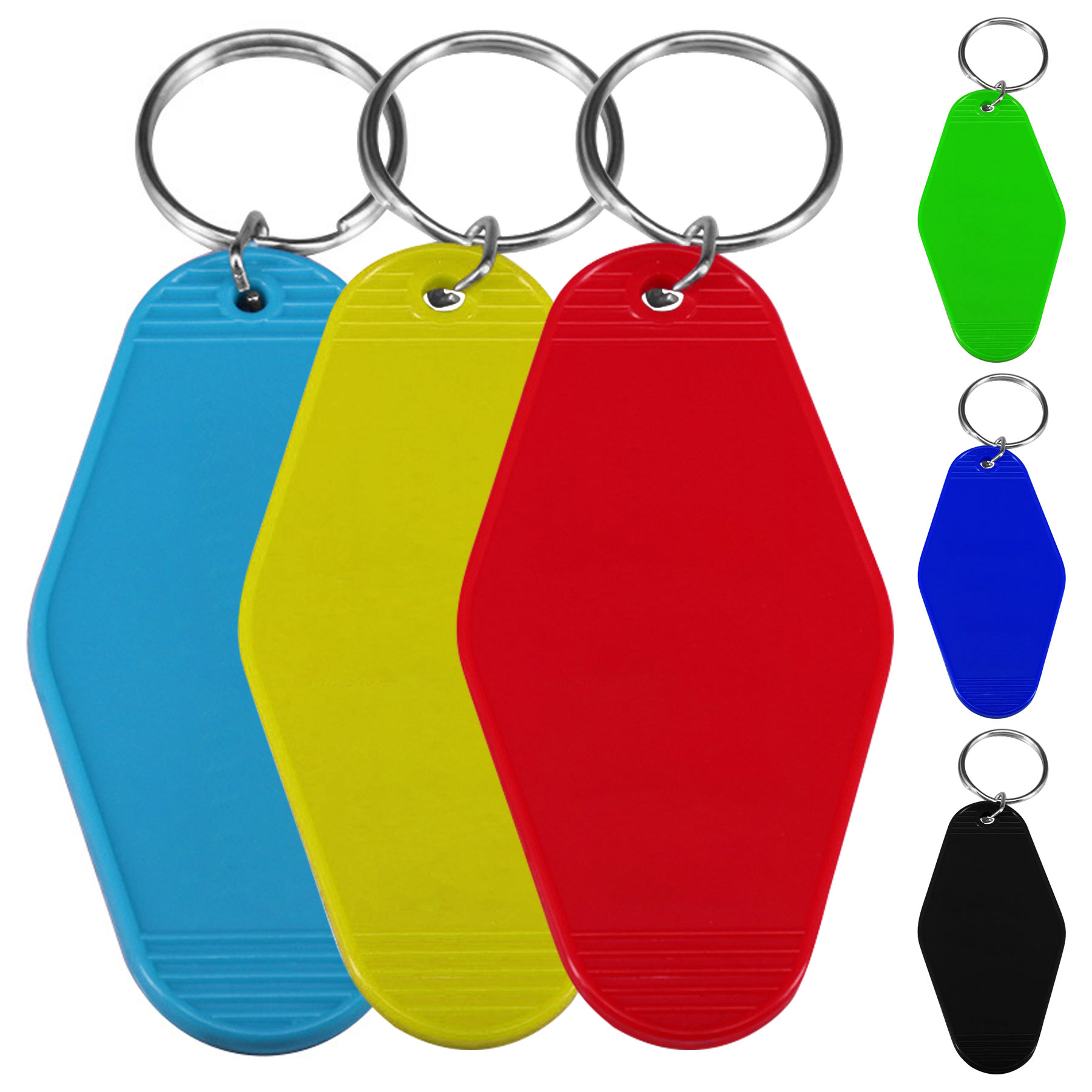 Promotional rhombus shaped Plastic Hotel Keychain Motel Key Tag 1