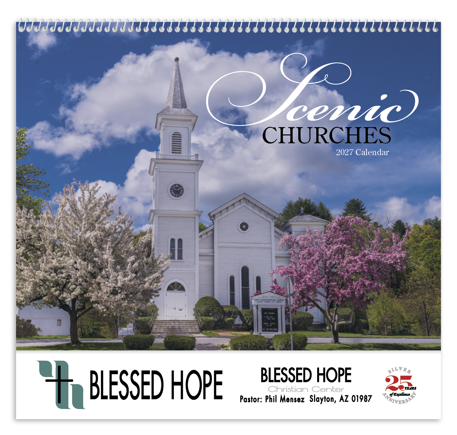 Good Value™ Scenic Churches - Spiral Calendar 48