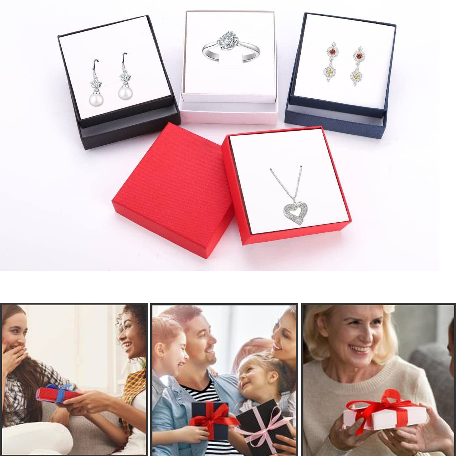 2.87 x 2.87 x 1.38 Inches Jewelry Gift Box 2