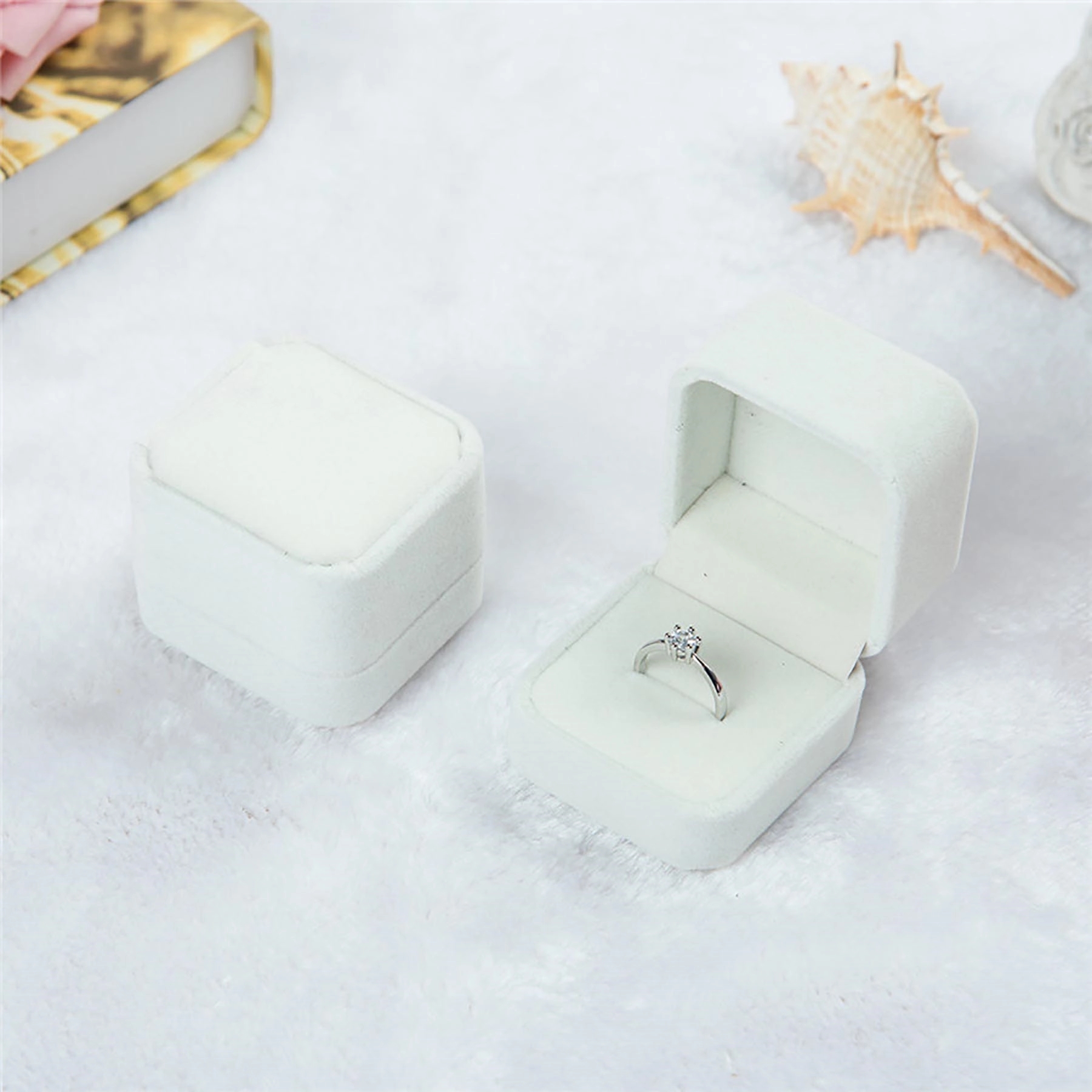Velvet Ring Gift Boxes Jewelry Display 11