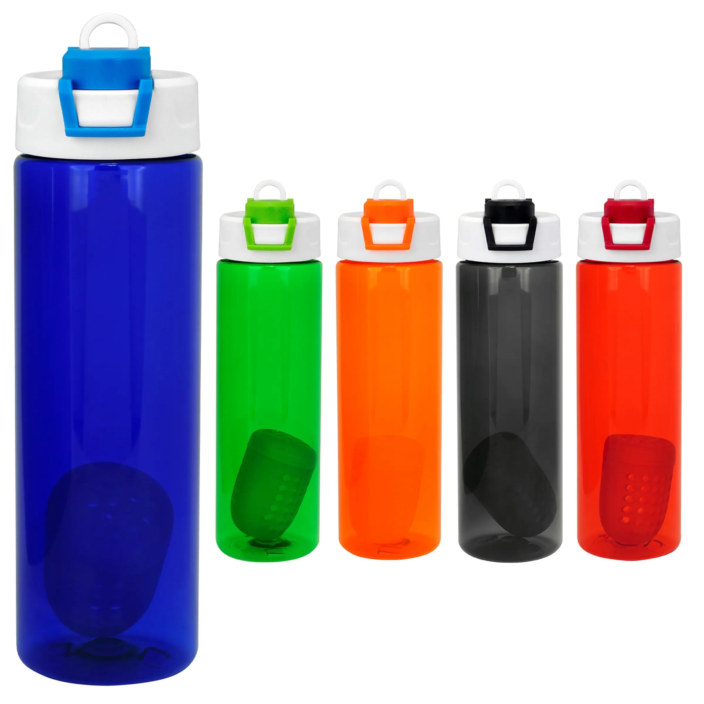 Two Tone Pop Up 24 oz. Colorful Bottle with Floating Infuser 5