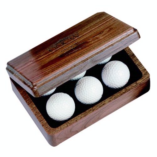 6 Ball Wood Golf Box, 7 x 5 x 2 1/4" 3