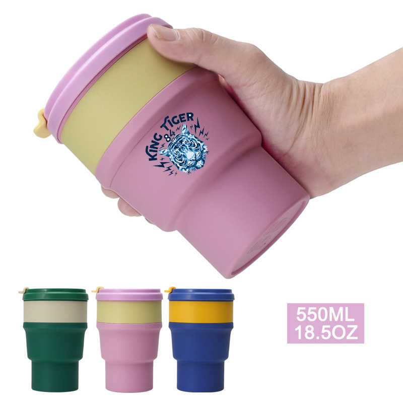 Reusable Collapsible Coffee Mug Durable Silicone Cup 2