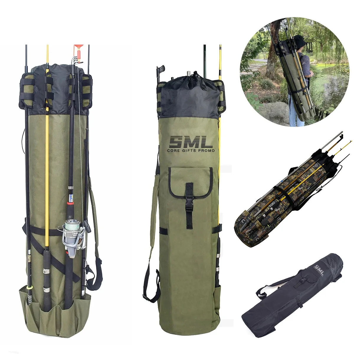 Large Storage Water-resistant Fishing Rod Bag 2